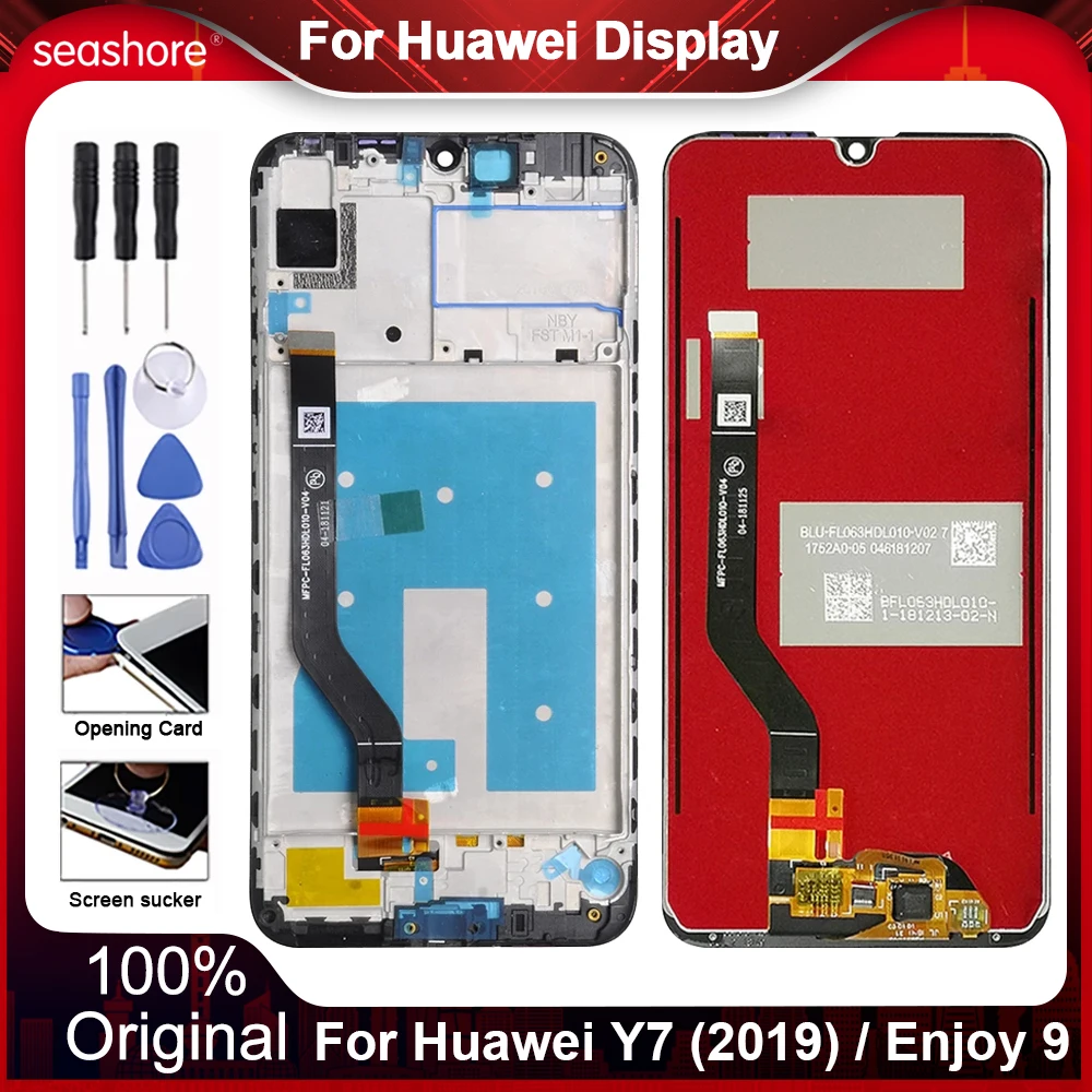 Pantalla Original para Huawei Y7 2019, Digitalizador de pantalla t&aacute;ctil de pantalla LCD para Huawei Enjoy9 Y7 Pro Prime 2019, piezas de repuesto-0