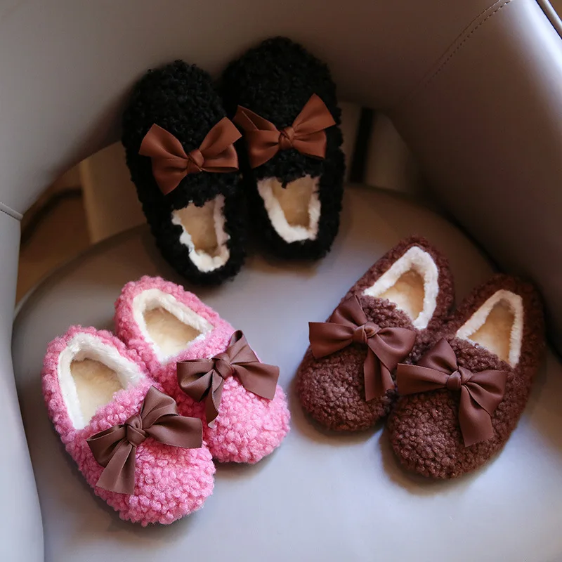 Осенне-зимняя детская обувь с хлопковой подкладкой бархатные ботинки для