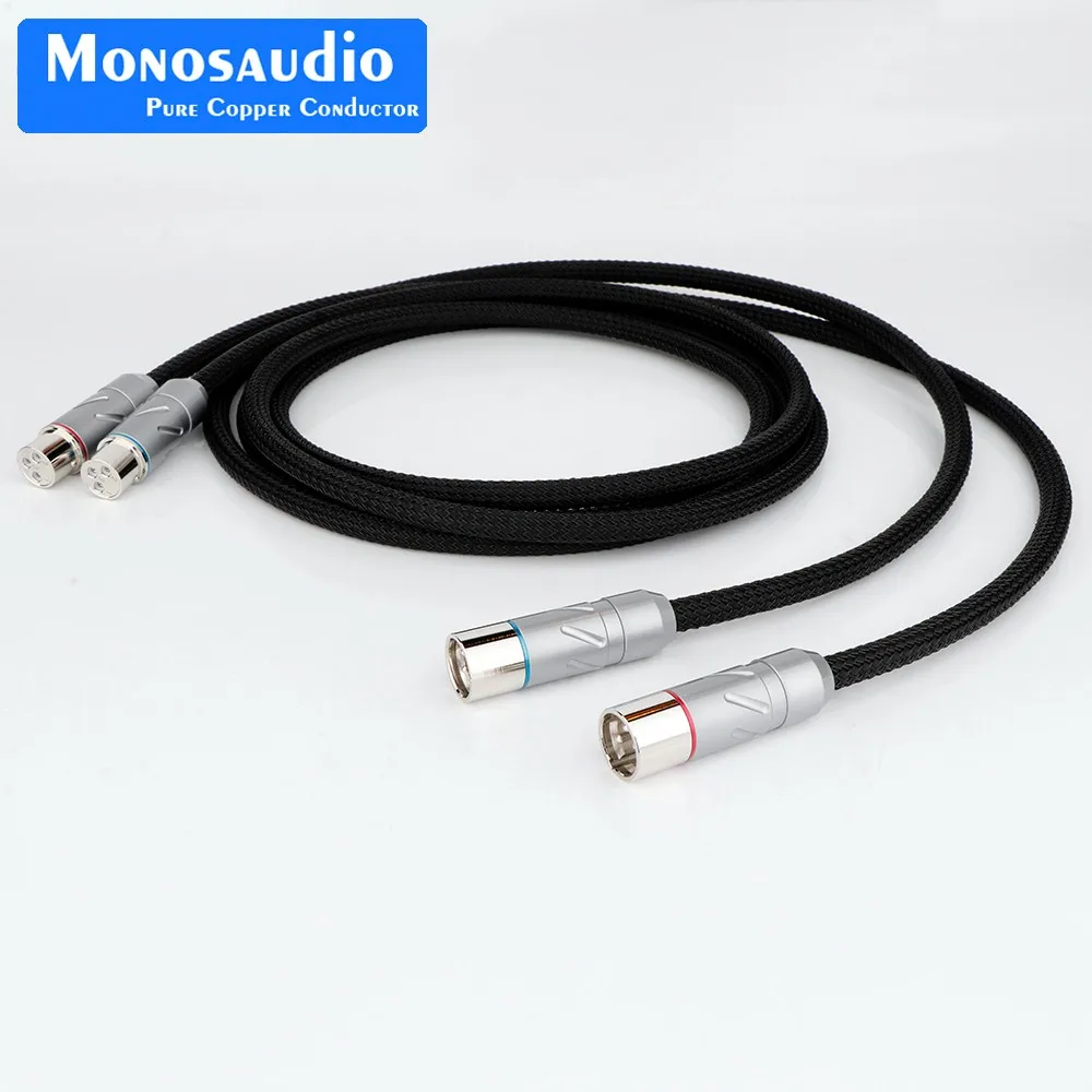 

Monosaudio 5N OFC 4 Cores Multplex Copper Silver plated Balanced Interconnect XLR Cable Rhodium Plated XM700R & XF700R XLR