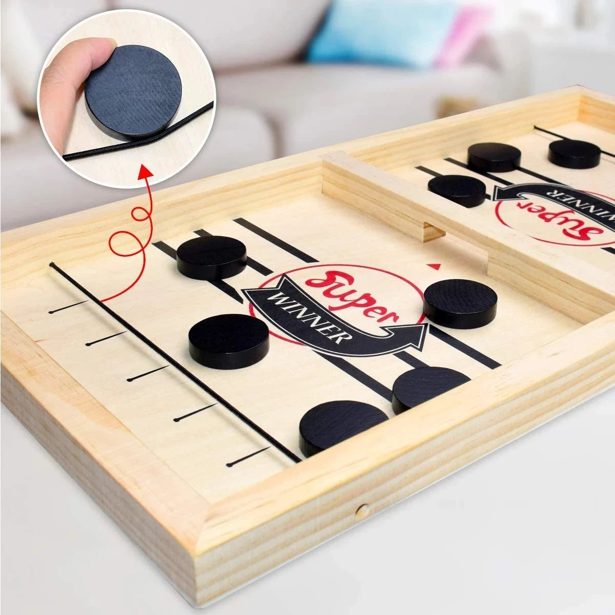 Table Hockey Paced Sling Puck Board Game Fast Winner Party Adult Child Family Desktop Battle | Игрушки и хобби