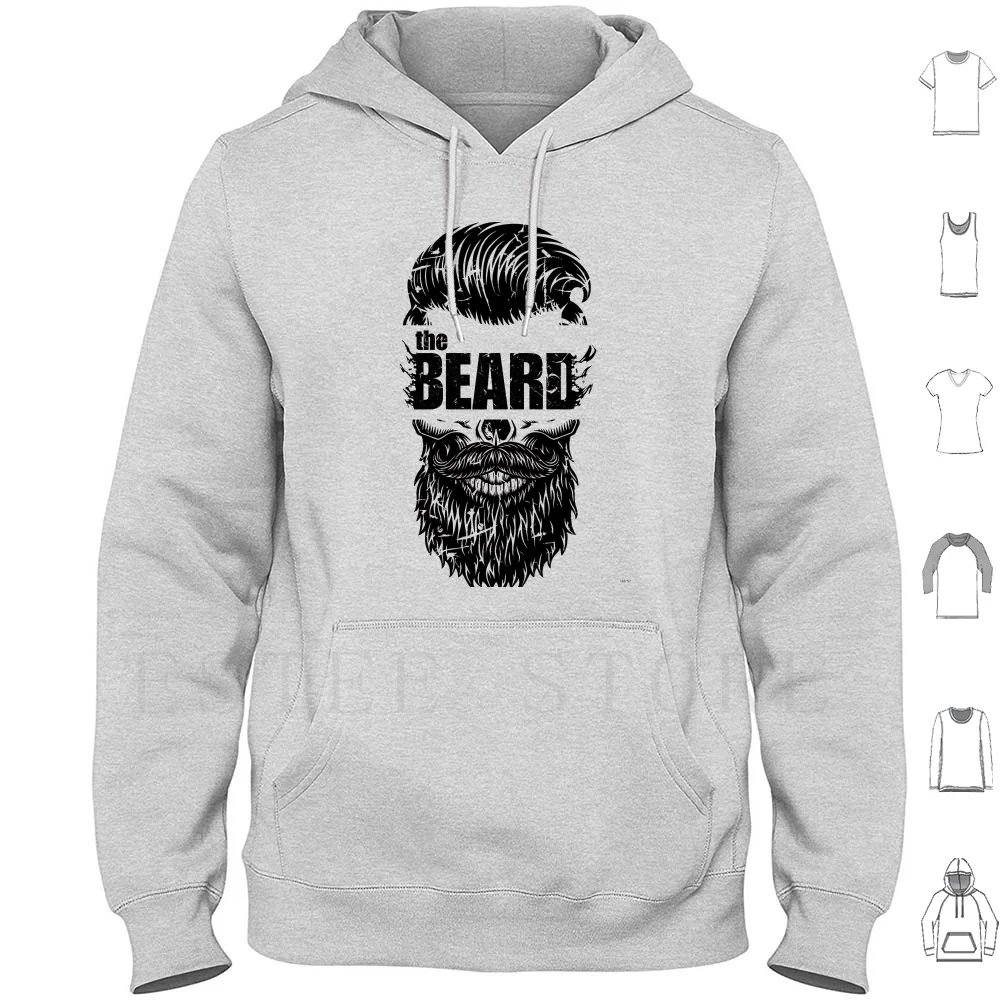 Мужские толстовки с длинным рукавом бородой черепом и