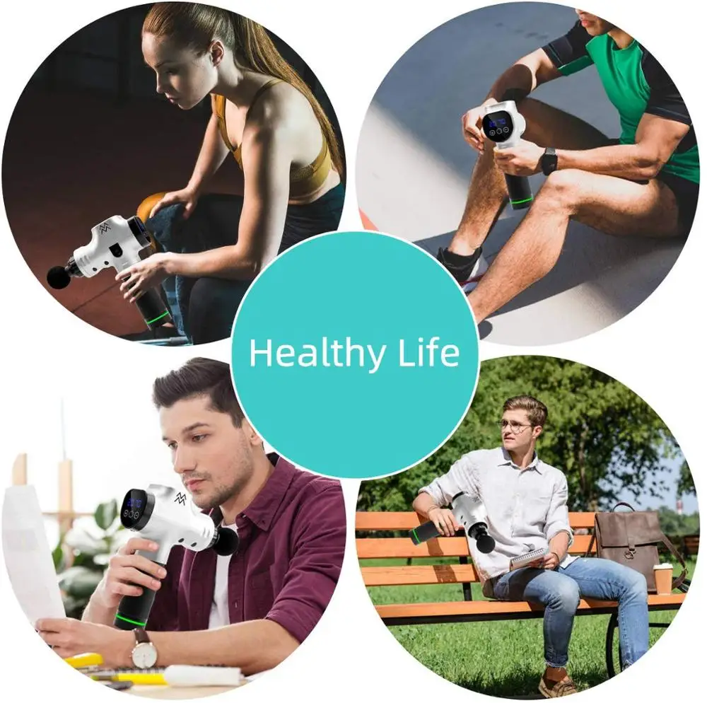 Беспроводной Перезаряжаемый мышечный Стимулятор Fascia Gun массажер для глубоких