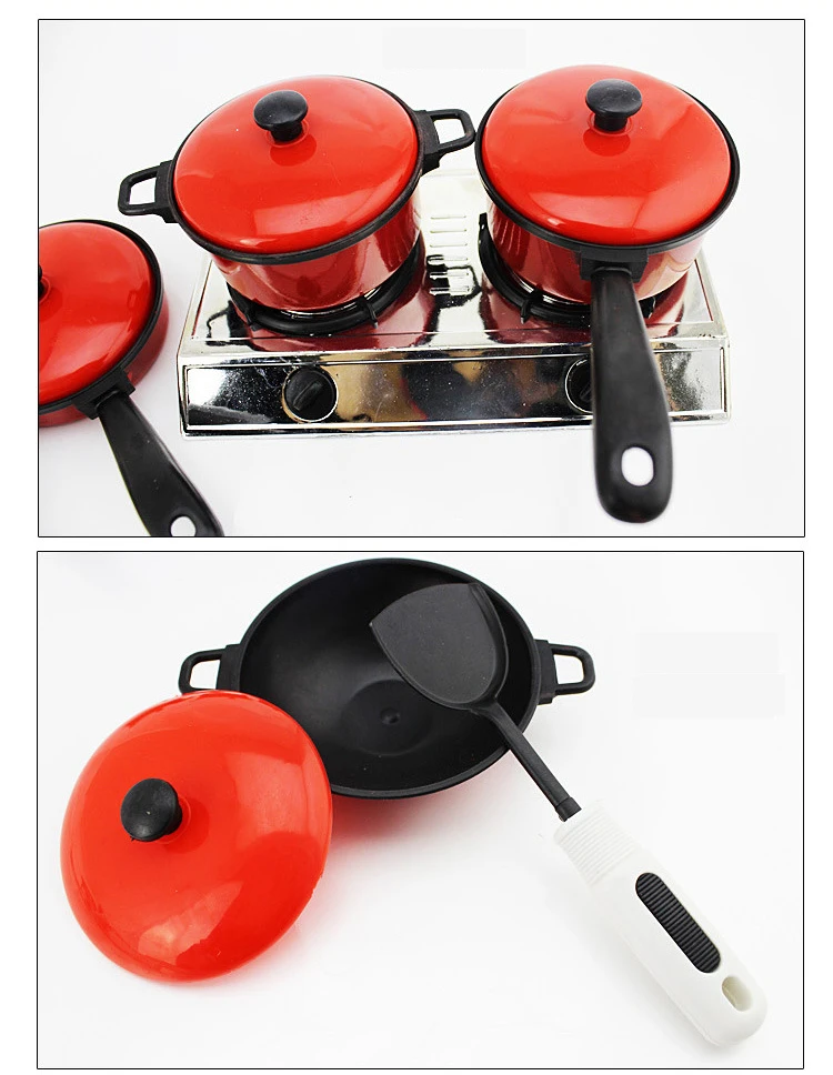 Kid Kitchen Toys 17Pcs/Set Simulated Mini Kitchen Cookware Pot Pan Set Tableware Pretend Play Safe Cute Children Girl Toy Gift