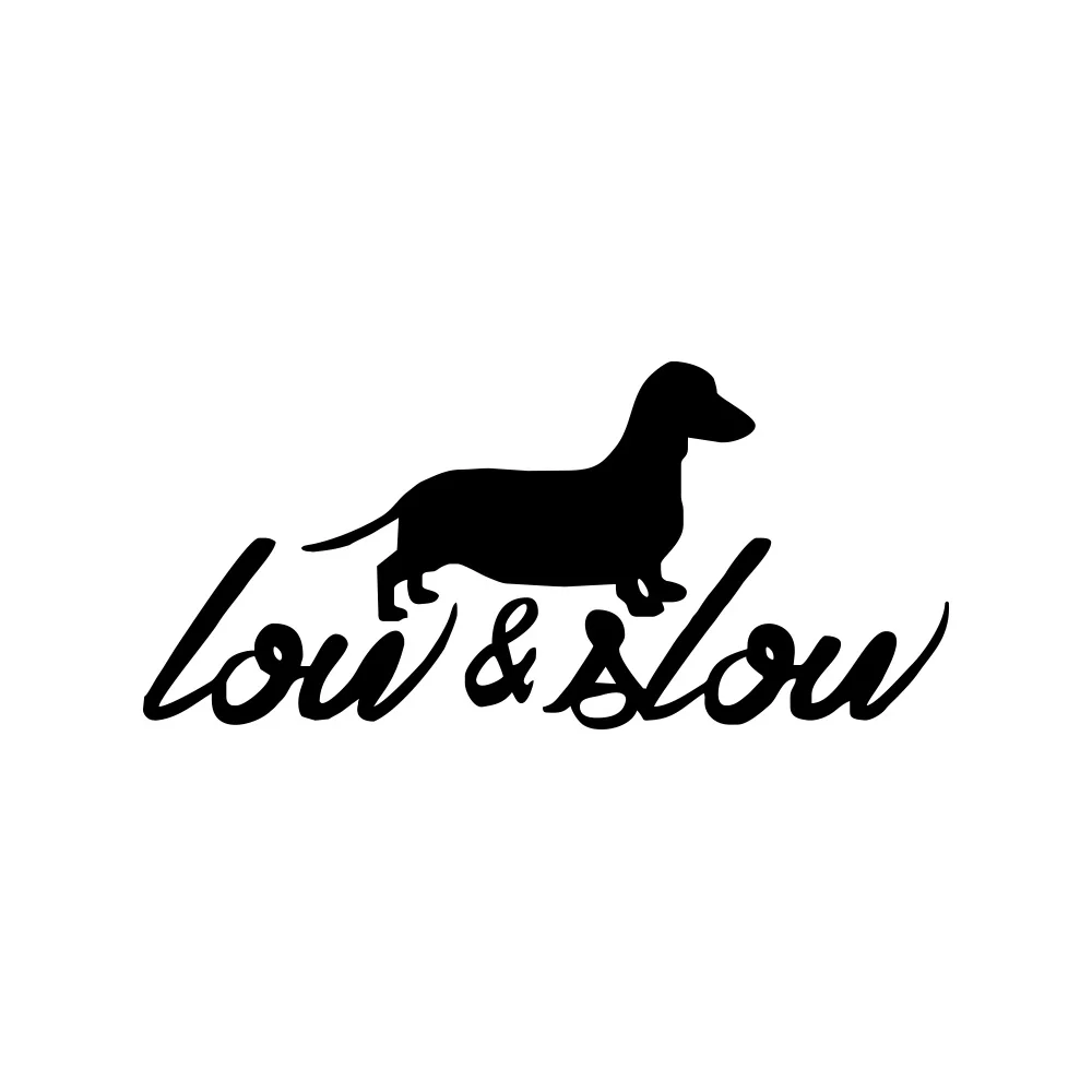 

Funny Low and Slow Animal Personality Dachshund Animal Car Stickers Pvc Body Window Decoration Decals Waterproof Reflective