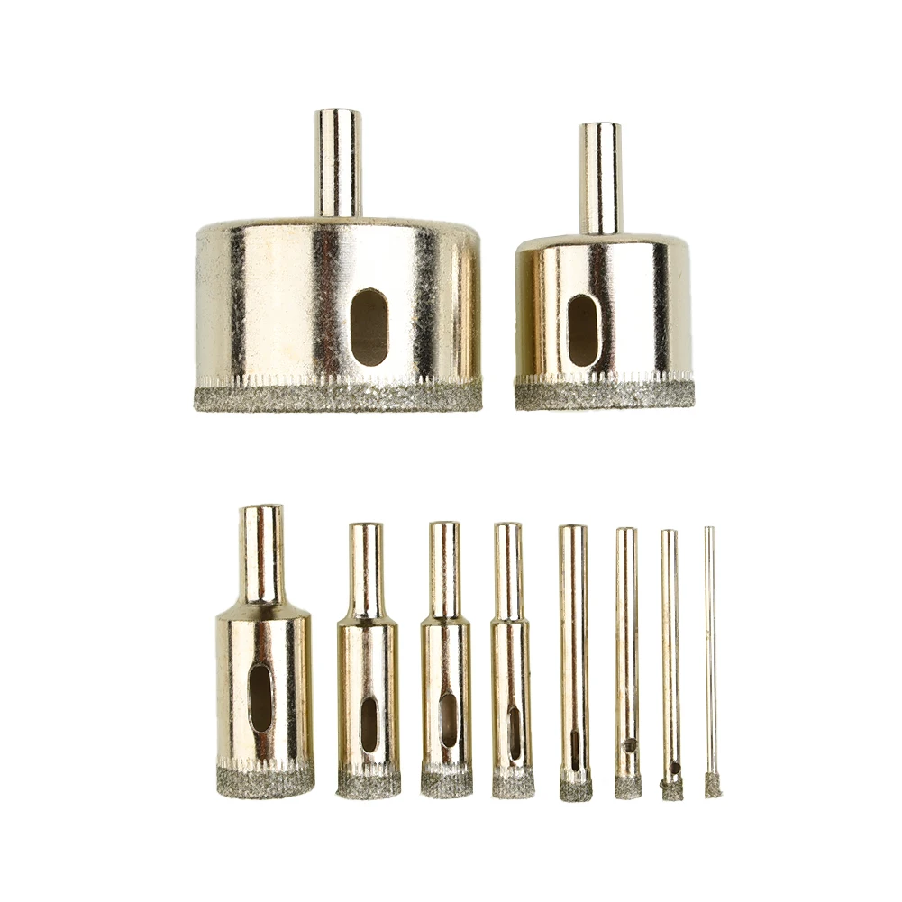 

10pcs/Set 3-50mm Diamond Drill Bit Hole Saw Set Tool Capable On Hard Materials