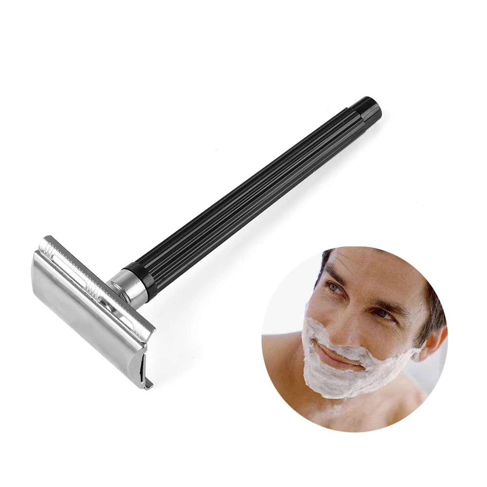 

New 1Pc Hot Classic Manual Razor Double Edge Stainless Steel Hair Removal Shaver With a Blade Men Useful Shaving Tool