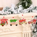 Рождественские украшения для домашнего декора, детские игрушки, деревянные красочные автомобильные елки, рождественские украшения, гирлянда XmasNavidad, новогодние подарки