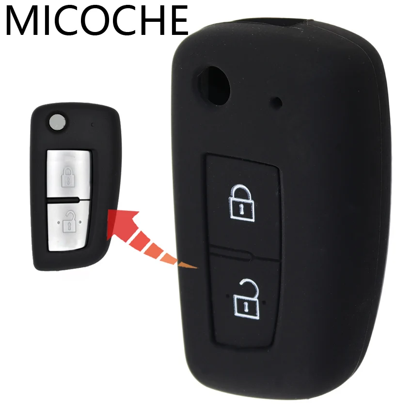 1 шт. силиконовый чехол для ключа автомобиля с 2 кнопками Nissan X trail New Qashqai Murano Maxima