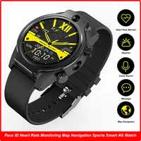 4g smart watch men ture ip68 waterproof swimming face id 8mp dual cameras 1360mah wifi gps phone call smartwatch for ios android
