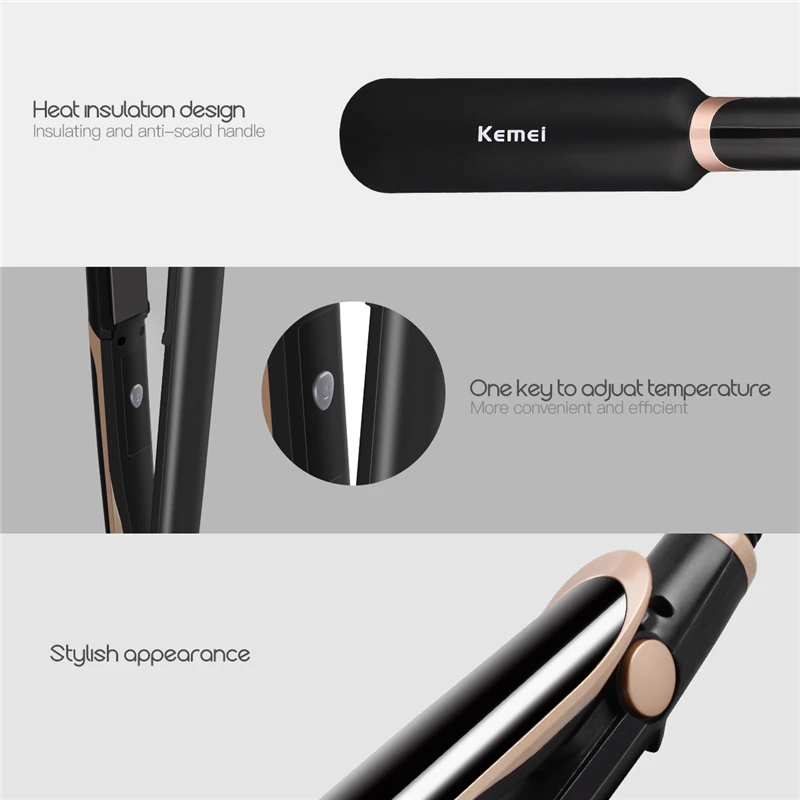 Профессиональный Выпрямитель для волос + 4 режима температуры 2 в 1 инструмент