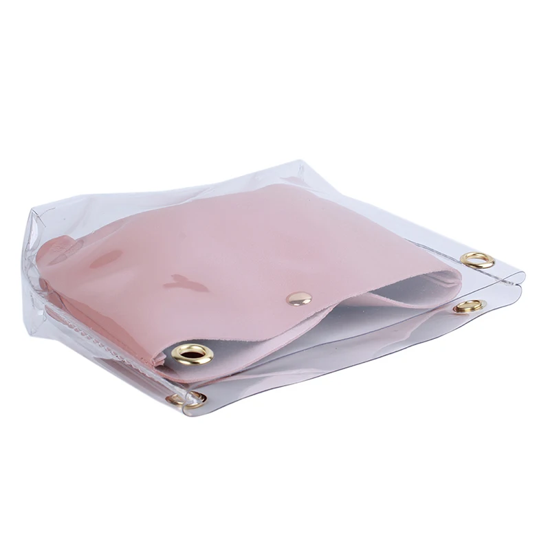 

Women Design Small Solid Shoulder Bag Messenger Bag Crossbody Bag PU Phone Coin Bag Transparent Bag New Female Bucket Bag