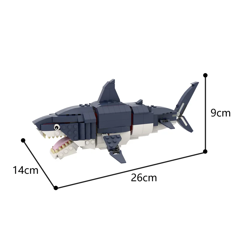 Конструктор MOC креативные животные доисторические морские существа Megalodon очень
