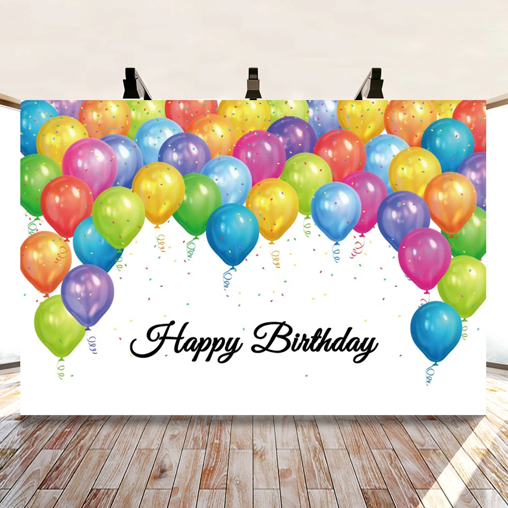 

Laeacco Colorful Balloons Birthday Party Decor Photography Backdrops Photographic Backgrounds For Photo Studio Photophone Studio