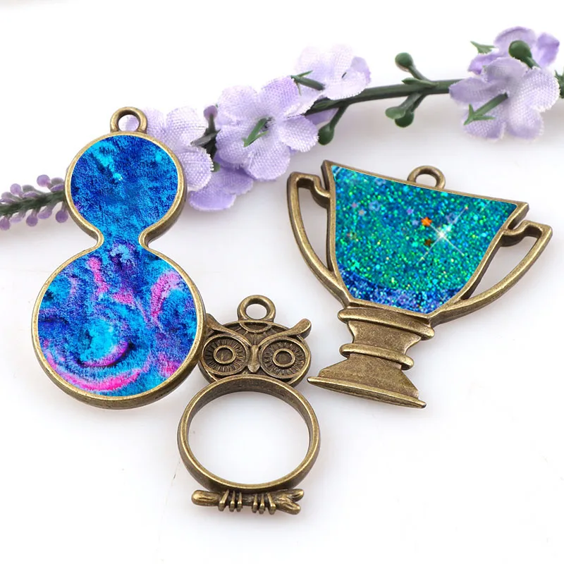 Винтажная тыква трофей Сова античная бронза металлическая полая рама