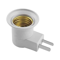 hot sell 1pc plug in screw base e27 led light socket to euusuk plug holder adapter converter switch onoff lamp holder bulb