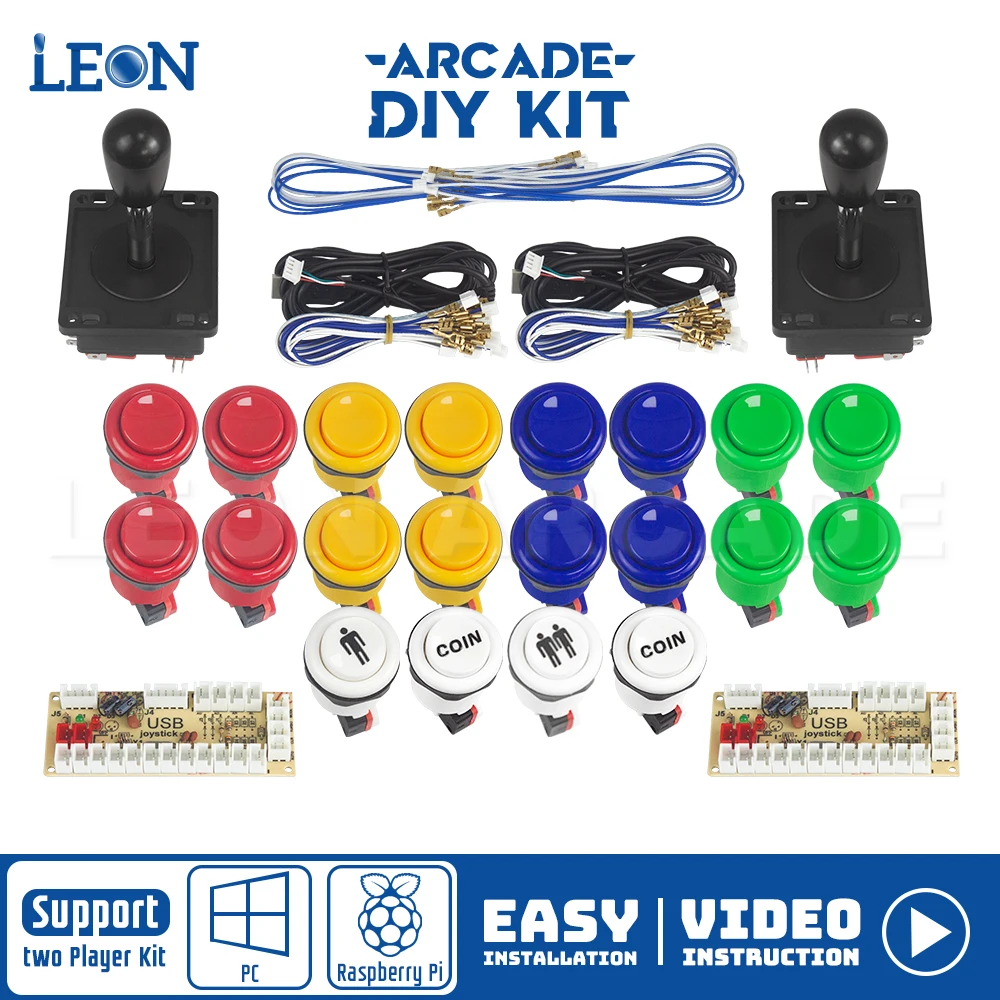 

2 Player Zero Delay Usb Encoder Happ Arcade Buttons Spanish Arcade Joystick Sticker Naomi Arcade For Mame Jamma Project Neo Geo