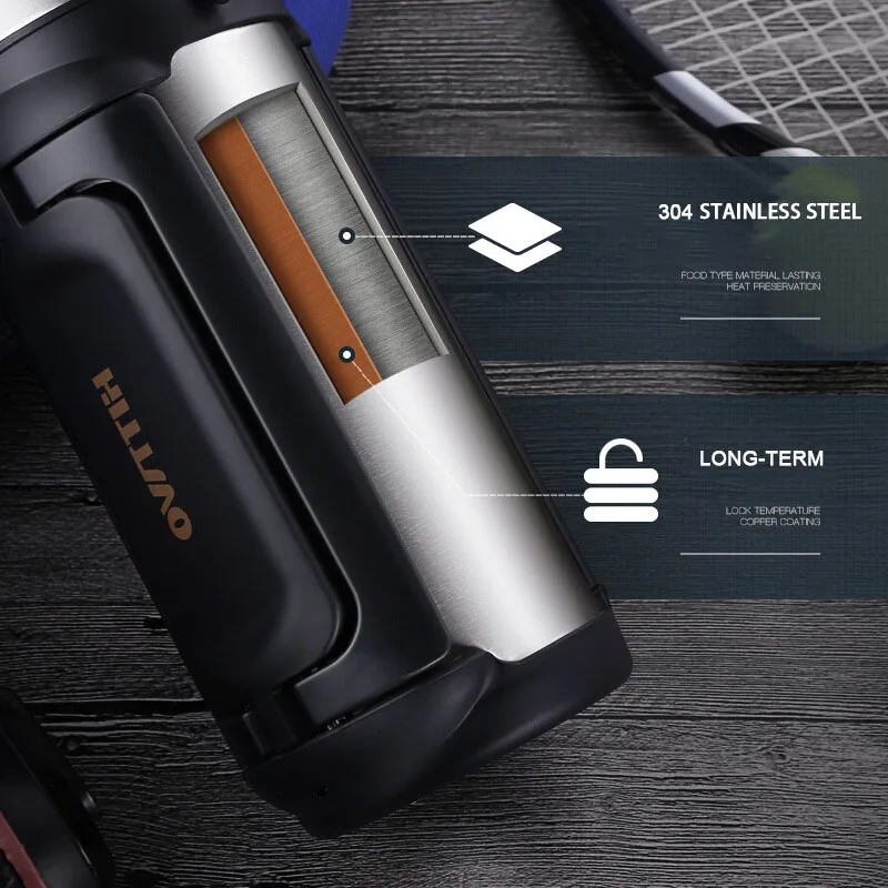 1.5L/2L большой емкости из нержавеющей стали Термос Горячая портативная изоляция