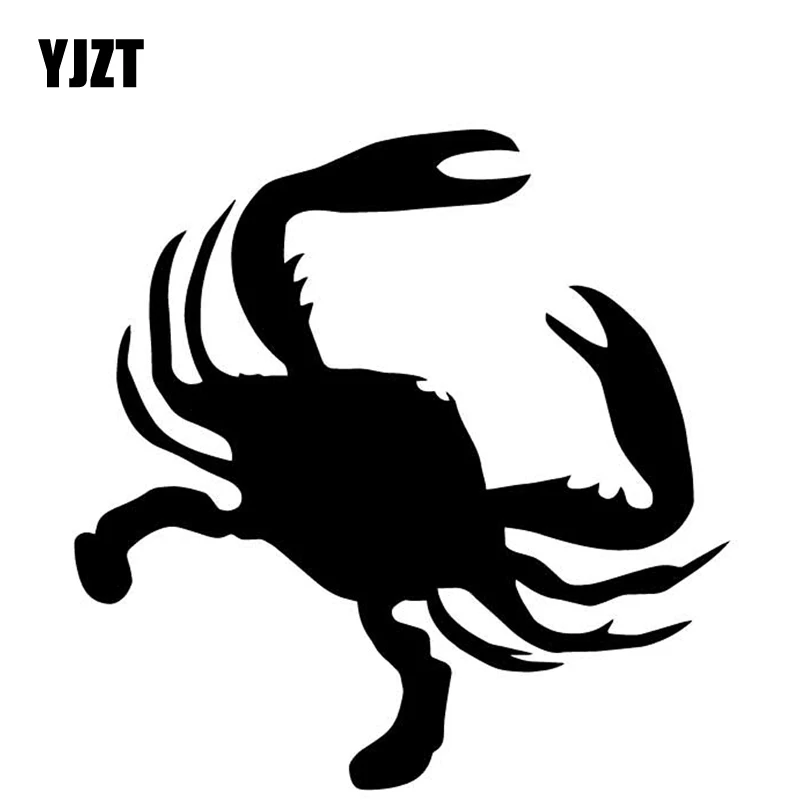 

YJZT 15.8CM*15.9CM Crab Decorate Body Of Car Car Sticker Vinyl Decal Pattern Black/Silver C4-3041