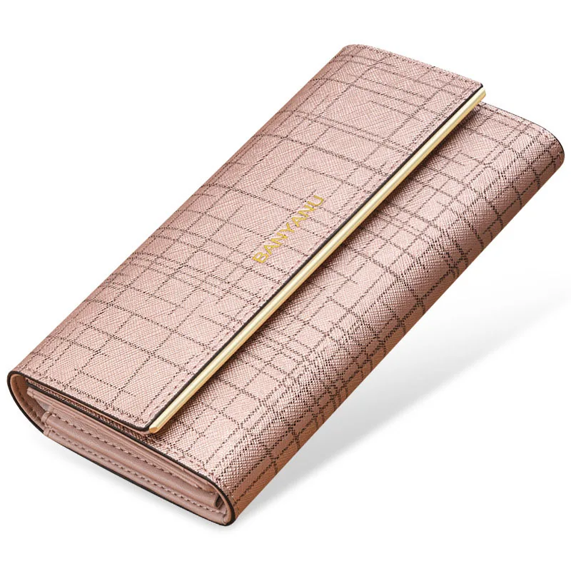 Women Fashion Genuine Leather Wallet Women's Long Luxury Brand Solid Purse Female Clutch Ladies Real Card Holder Wallets | Багаж и