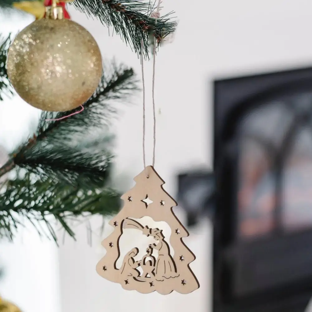 10 шт. деревянные подвески в форме рождественской елки | Дом и сад
