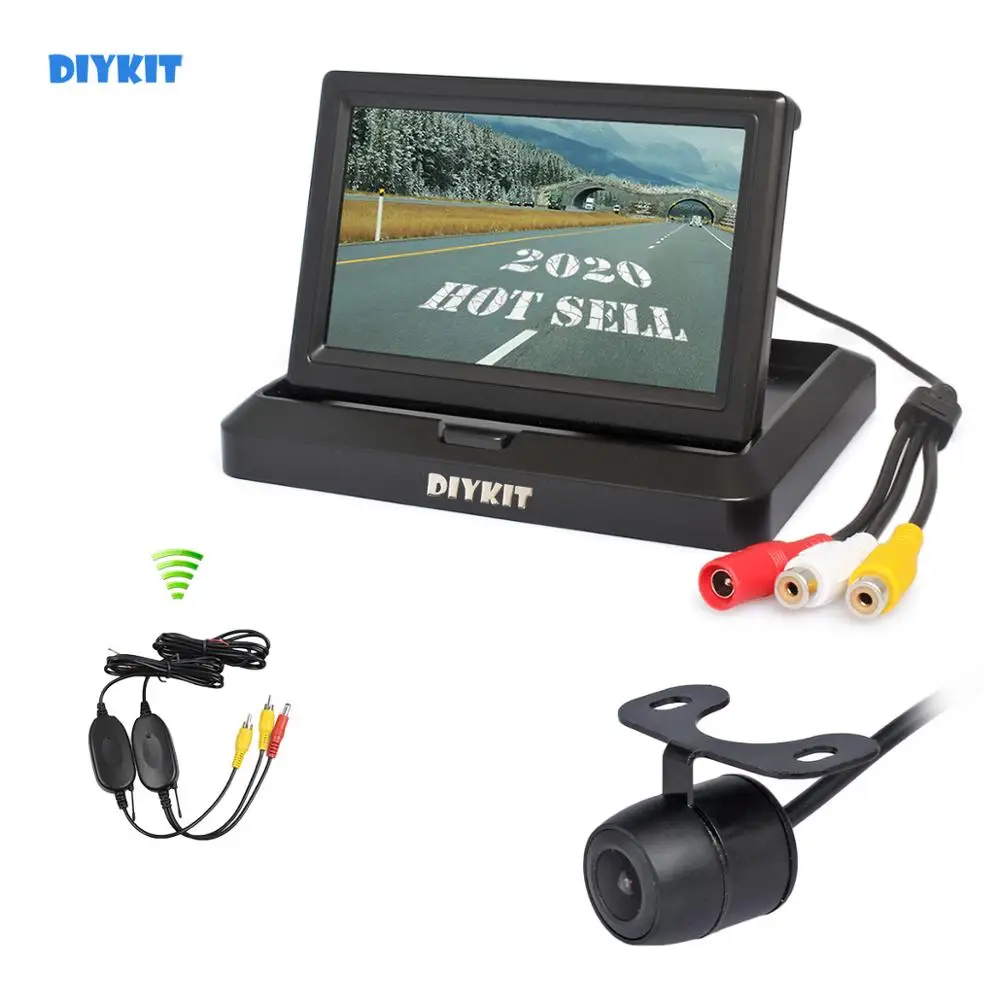 DIYKIT 5 &quotскладной монитор заднего вида автомобильный водонепроницаемая камера
