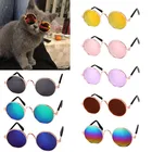 Очки солнцезащитные круглые, для кошек, собачьи очки, 1 шт., аксессуары в виде животных