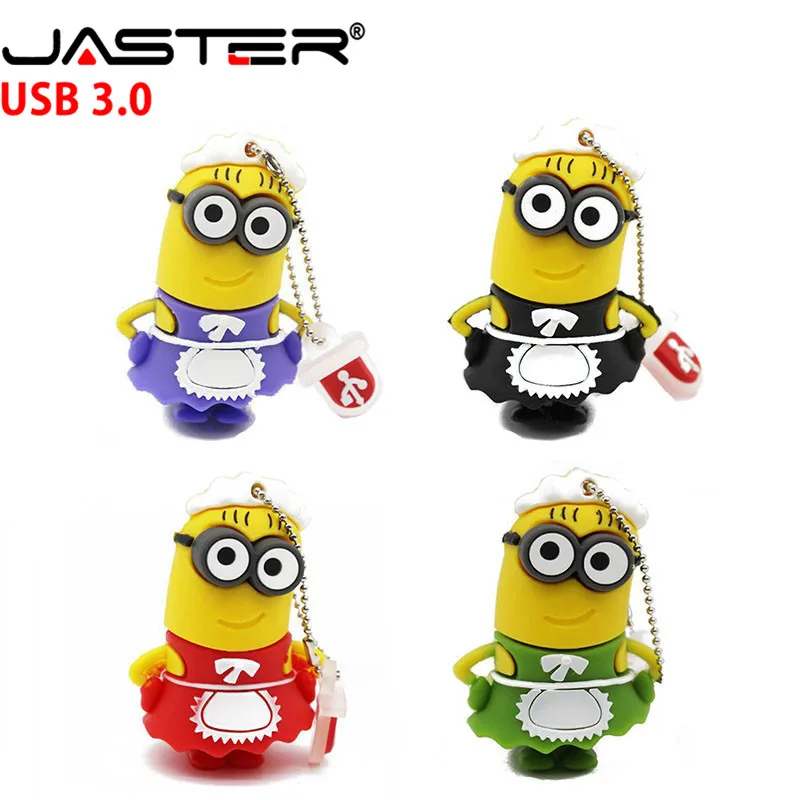JASTER 3,0 Миньоны usb флэш-диск реальная емкость флеш-накопитель карта памяти Гадкий me2 слуга девушка горничная стиль U диск