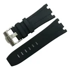Ремешок силиконовый для наручных часов Audemars, водонепроницаемый спортивный браслет из натуральной резины, сменный, черный, 28 мм
