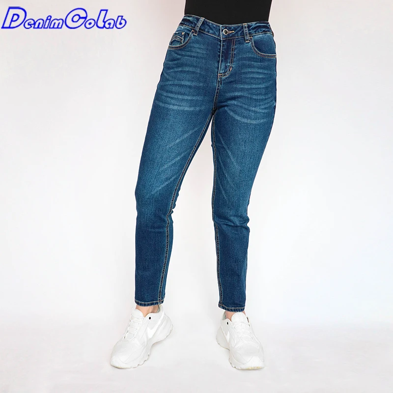 

Denimcolab 2021 High Waist Elastic Jeans Pants Women Casual Foot Zipper Stretch Pencil Pants Ladies Fringe Skinny Jeans Trousers