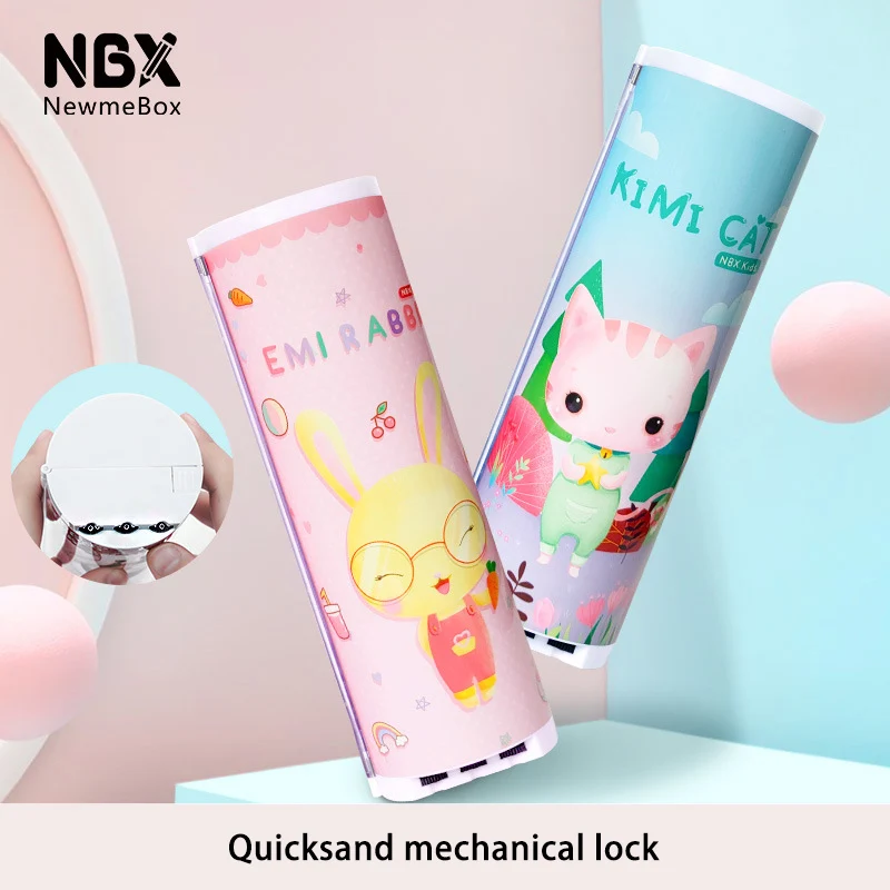 Механический кодовый замок пенал школьный Newmebox Quicksand канцелярия пеналы И мило