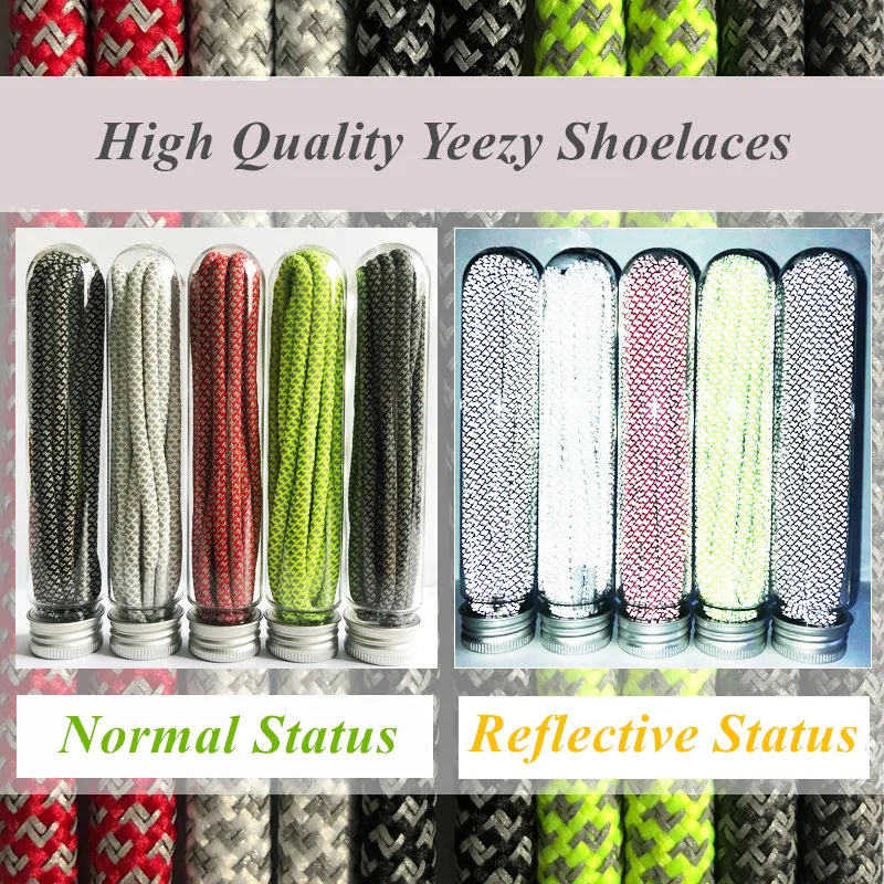 

Fashion 47" High Reflective Shoelace 3M Reflective Rope Laces Reflective Run Shoe Laces Glowing Shoelaces for Yeezy 350 V2 Lace