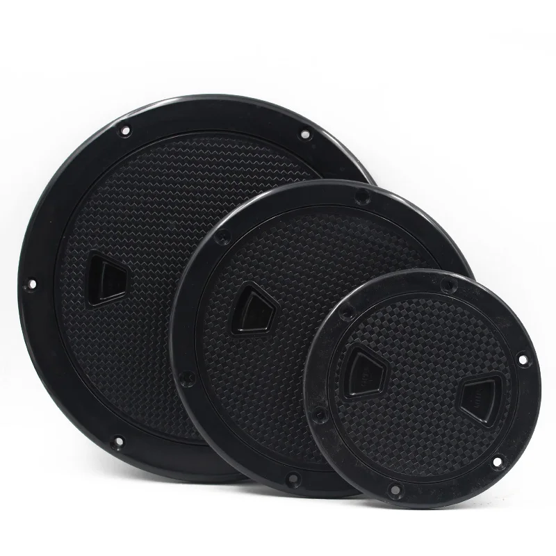 

Marine Boat RV Black 4/6/8 inch Access Hatch Cover Twist Screw Out Deck Plate Round Inspection Hatch for Boat Dropshipping Black