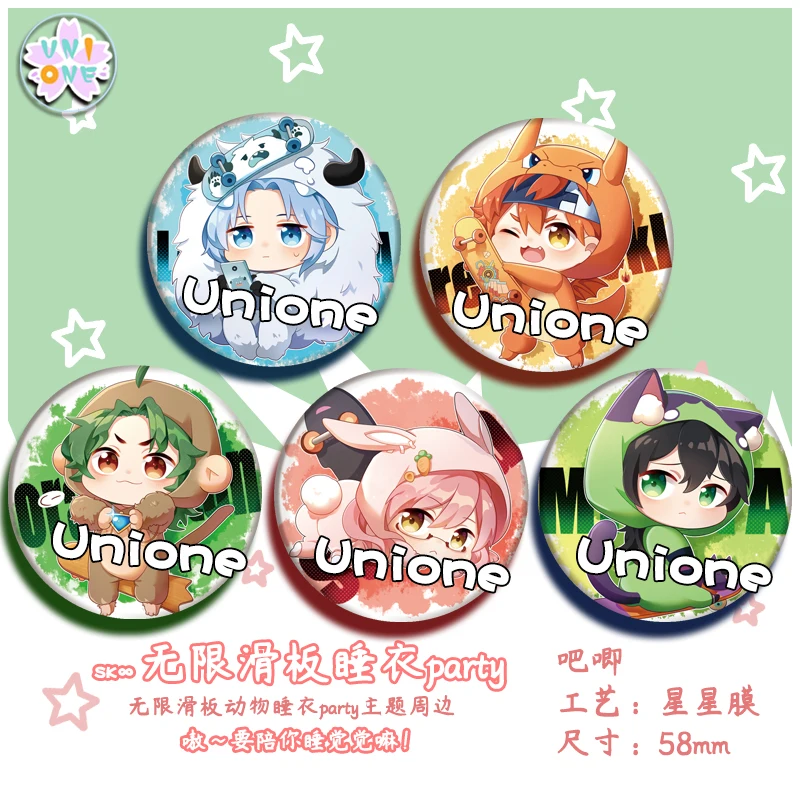 

Anime SK EIGHT Cartoon Keychain Badge SK8 the Infinity Langa Miya REKI Cherry Blossom JOE Bags Pendant Student Toy Brooch Pin