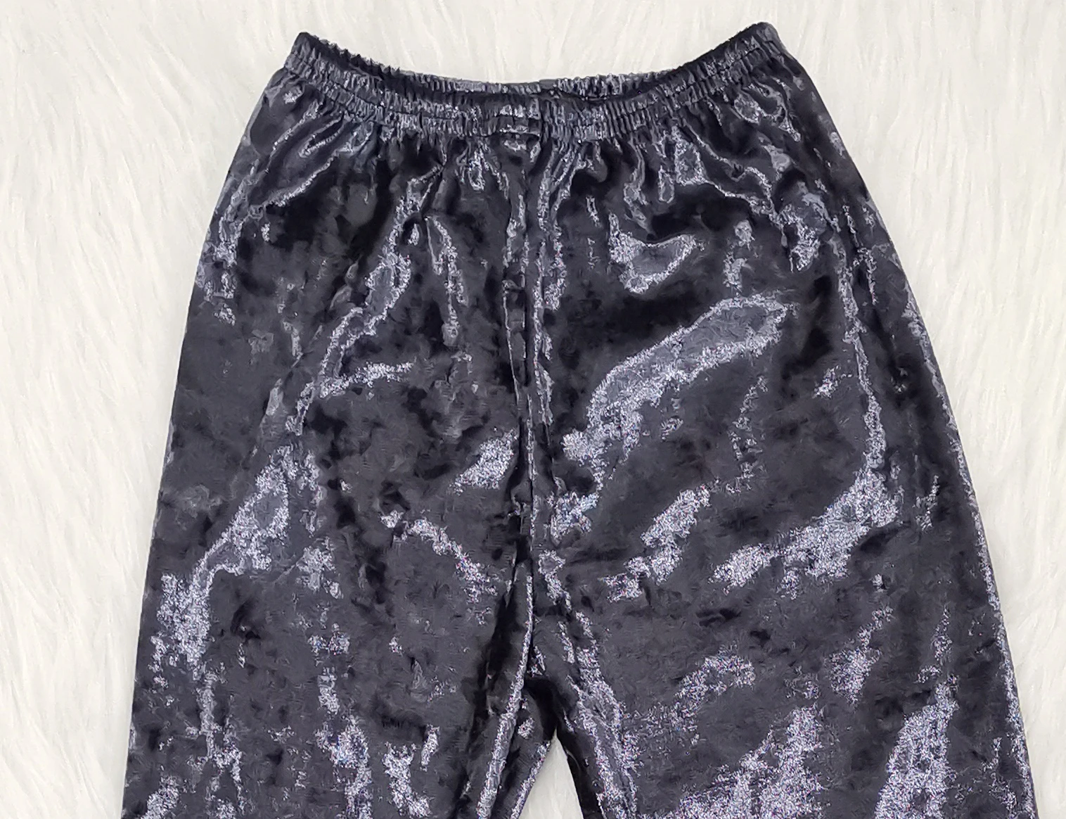 Детские серые бархатные Модные расклешенные брюки для девочек плотные теплые