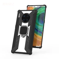 car magnetic case for huawei mate 30 pro p30 lite heavy duty armor with ring holder phone back cover for huawei y7 y9 2019 case