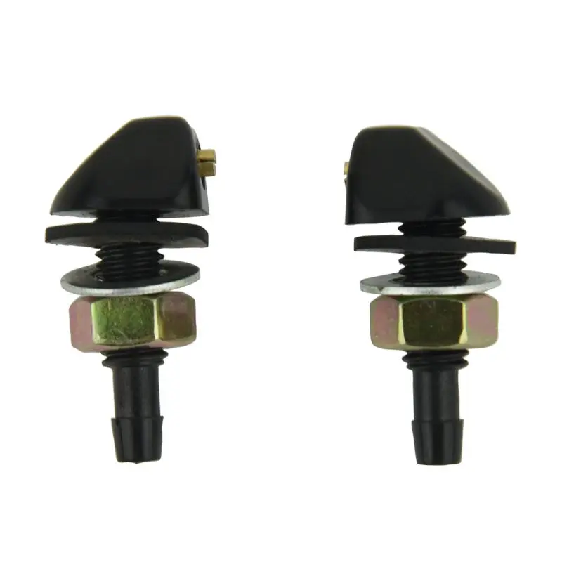 

2 pcs Black Plastic Car Front Window Windshield Washer Spray Nozzle For BMW Pair