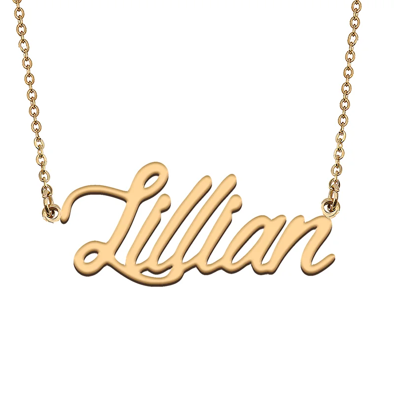 Lillian Custom Name Necklace Customized Pendant Choker Personalized Jewelry Gift for Women Girls Friend Christmas Present