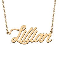 lillian custom name necklace customized pendant choker personalized jewelry gift for women girls friend christmas present