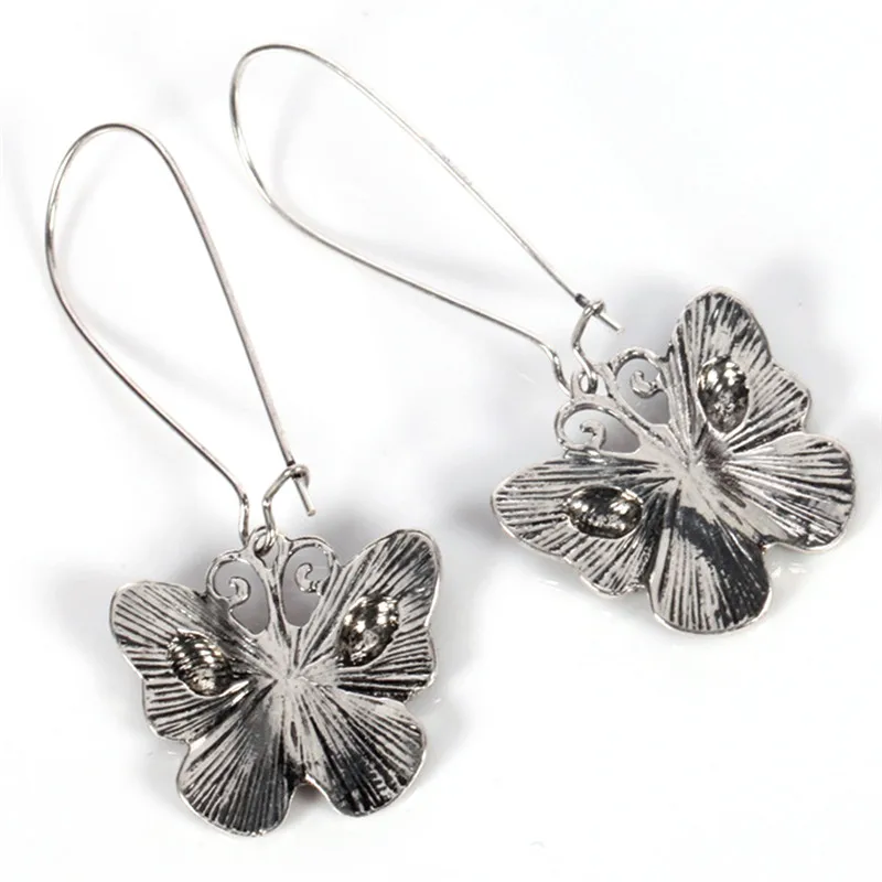 1 пара женские винтажные серьги-подвески в виде бабочки черепа | Украшения и