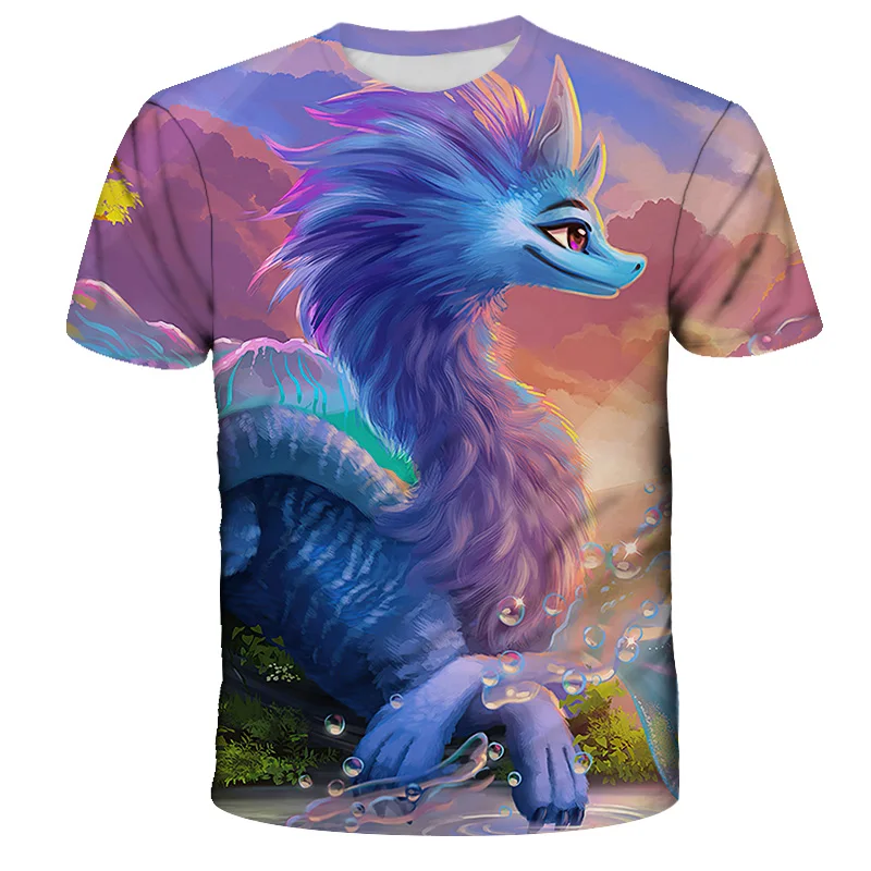 

Hot RAYA AND THE LAST DRAGON Series Printed T-shirt 3D Boy Girl Clothes Casual O-neck Summer Anime Short Sleeve Cosplay T-shirt