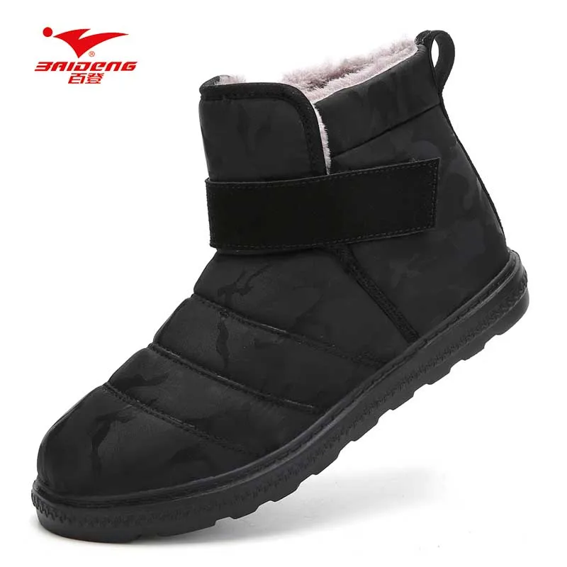 Дешевые зимние ботинки Baideng унисекс Зимняя мужская женская обувь для бега