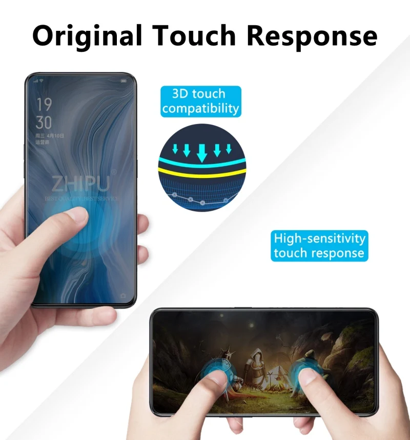 Для Oppo Reno 10x zoom 2.5D Arc Edge антишпионское закаленное стекло для Oppo Reno 10x zoom 6," Защитная пленка для экрана