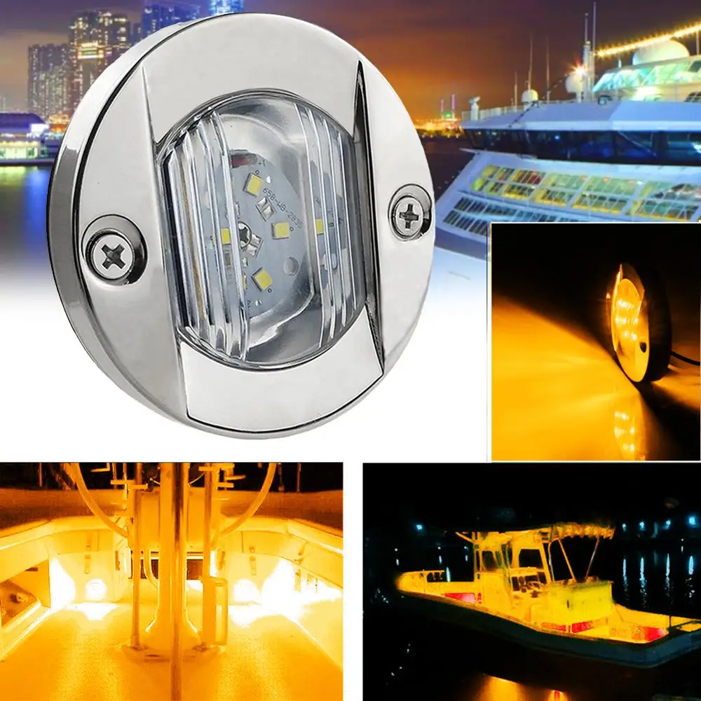 DC 12V морской катер поперечная балка LED кормовой светильник холода круглый