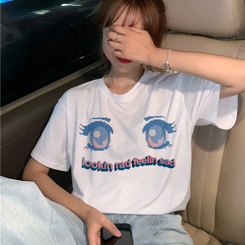 Новый эстетика Vaporwave модная футболка для женщин Harajuku Ullzang 90s Топы с графическим