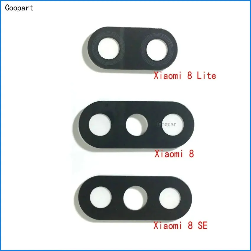 

2pcs/lot Coopart New Back Rear Camera lens glass replacement for Xiaomi 8 Mi 8/ Mi 8 Lite/ Mi 8 Se with Sticker top quality