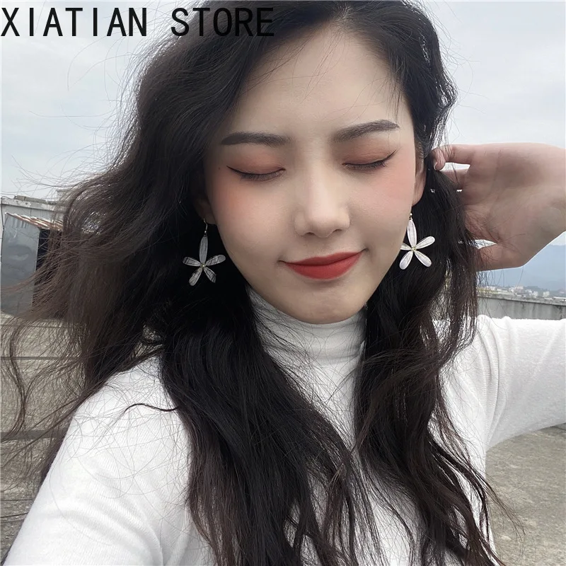 

Flower Earrings 2020 New Korean Popular Pendants Earrings for Women Fashion Jewelry Quality Net Red Trendy Earrings Jewelry