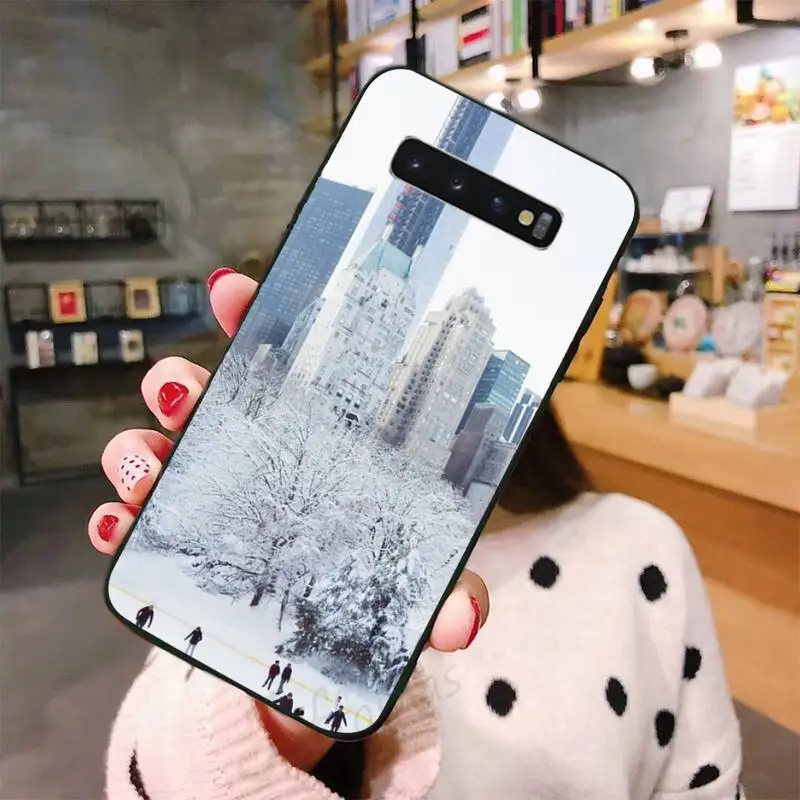 

Winter New York Central PhoneCase for samsung galaxy a51 a52 a71 a50 a12 a72 a21s a70 s21 s20 fe s10 note 20 10 plus ultra cover