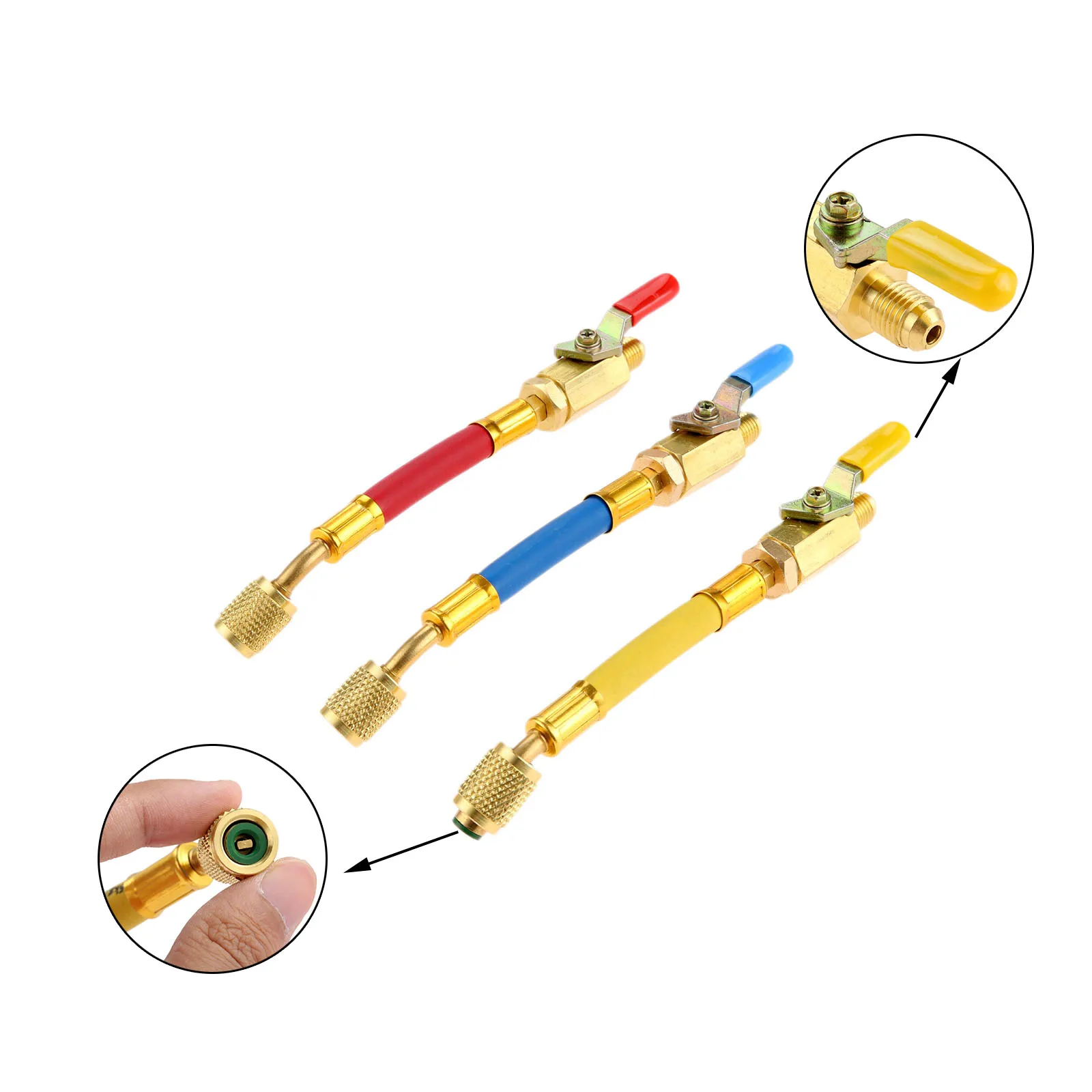 3 шт. шланги для кондиционера SAE R134A R410a 1/4 дюйма 170 мм | Автомобили и мотоциклы