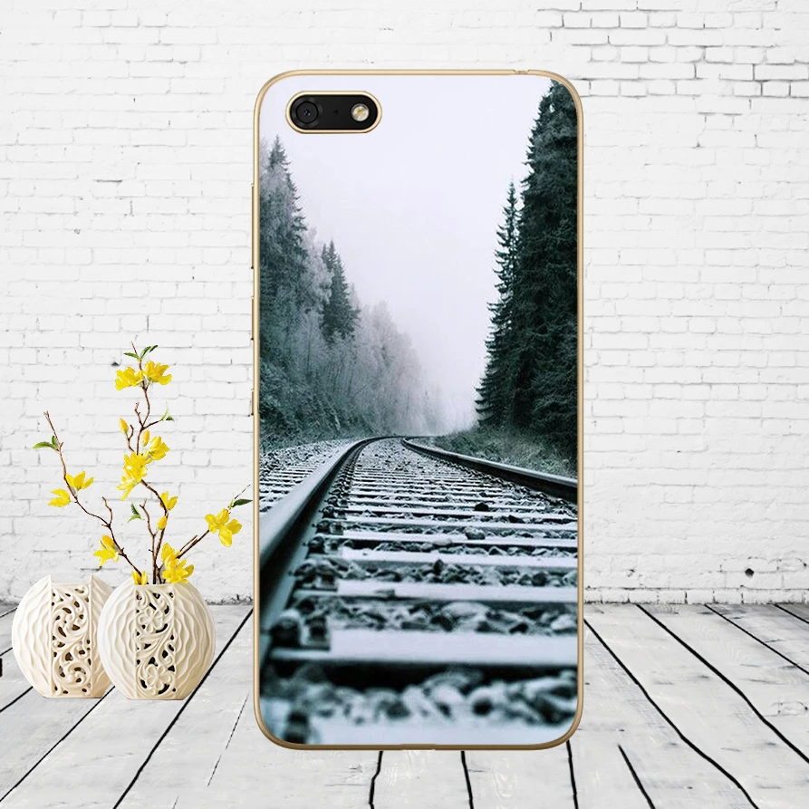 Мягкий силиконовый чехол с изображением гор бамбука моря оленя кота природы для