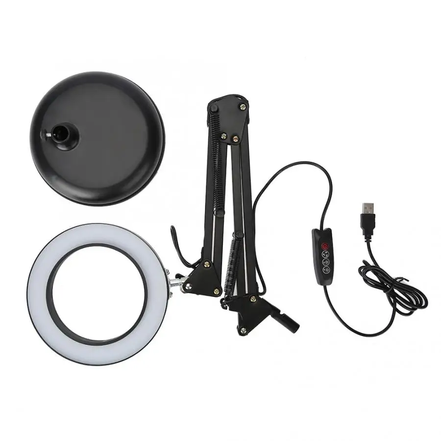 Настольный 3D Экран MagnifierLED лампа лупа 5X увеличительная маникюрный салон